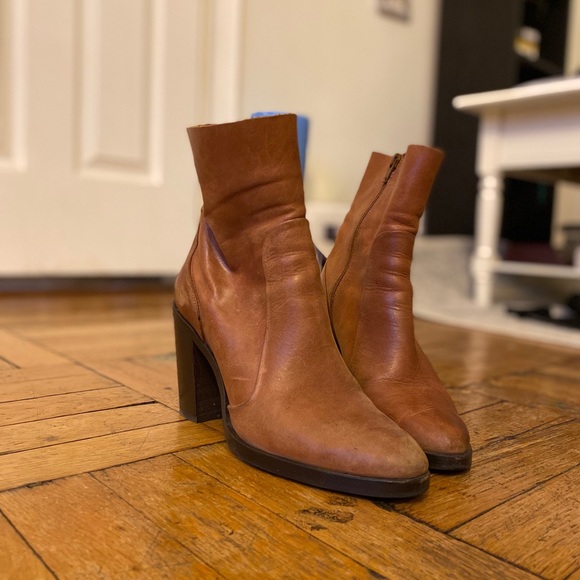 Brown Genuine Leather Booties - Picture 4 of 8